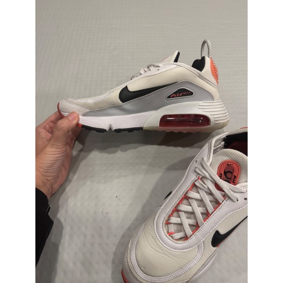 Nike Air Max 2090 Women's White Coral Black Athletic Sneakers Shoes Size 9 - Picture 8 of 12